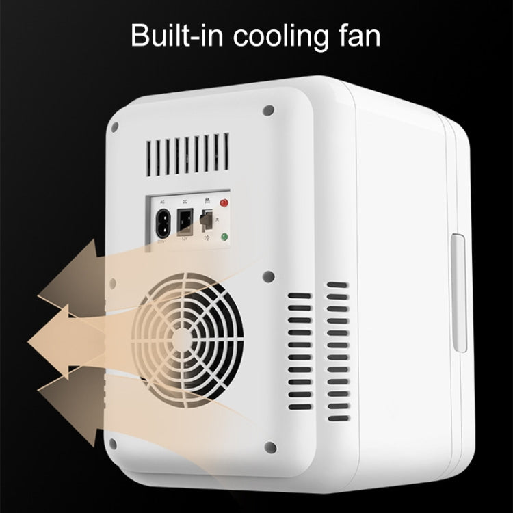 8L 37-48W Tempered Glass Panel Car / Home Mini Refrigerator US Plug, 8L US Plug(Gold), 8L US Plug(Silver)