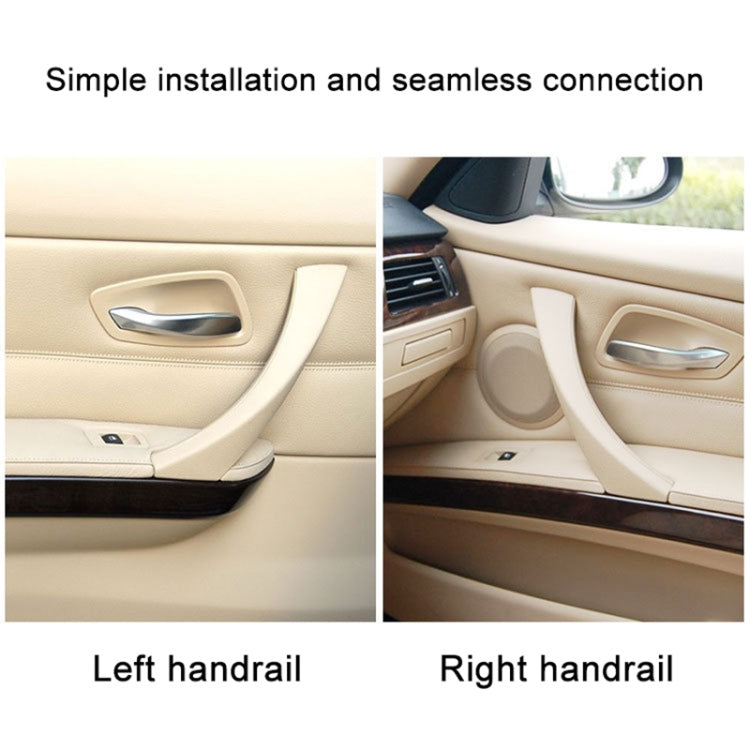 Car Left Side Inner Armrest Door Handle Assembly for BMW E90 2005-2012, Left and Right Drive Universal, Left Handle Assembly (Black), Left Handle Assembly (Grey), Left Handle Assembly (Beige)
