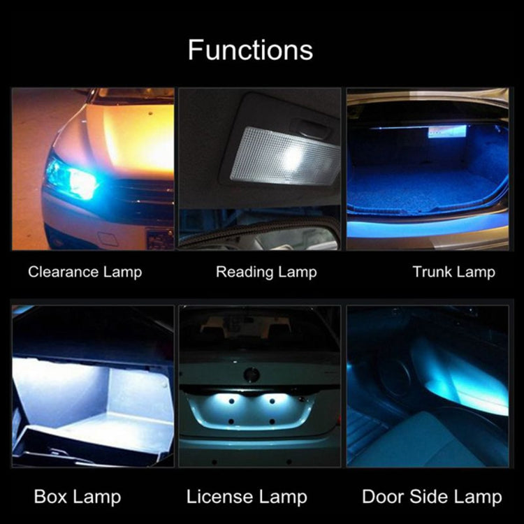 2 PCS T10 DC12V / 6.5W Car Clearance Light 15LEDs SMD-3030 Lamp Beads, 15LEDs SMD-3030 (Yellow Light), 15LEDs SMD-3030 (Ice Blue Light), 15LEDs SMD-3030 (Blue Light), 15LEDs SMD-3030 (Pink Light), 15LEDs SMD-3030 (Green Light), 15LEDs SMD-3030 (Red Lig...