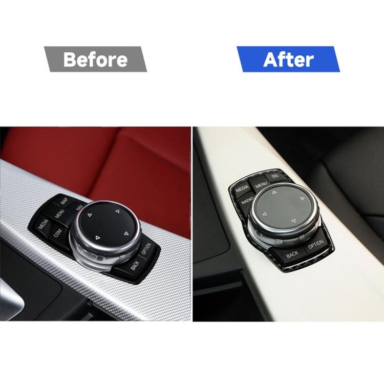 Carbon Fiber Car Multimedia Frame Decorative Sticker for BMW X3 / X4 / X5 / X6 / F07 / F10 / F15 / F16 / F20 / F25 / F26 / F30 / F34, Multimedia Frame