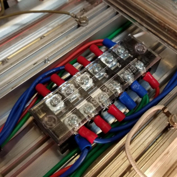 5 PCS Car 8-way 25A TB-2508 Dual Row Power Terminal Connector + 8-position Connection Strip with Cover, 8-way 25A