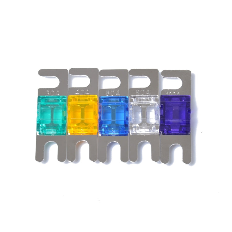 5 PCS Car Audio AFS Mini ANL 30A 40A 60A 80A 100Amp Fuse Nicked Plated, 30A 40A 60A 80A 100Amp