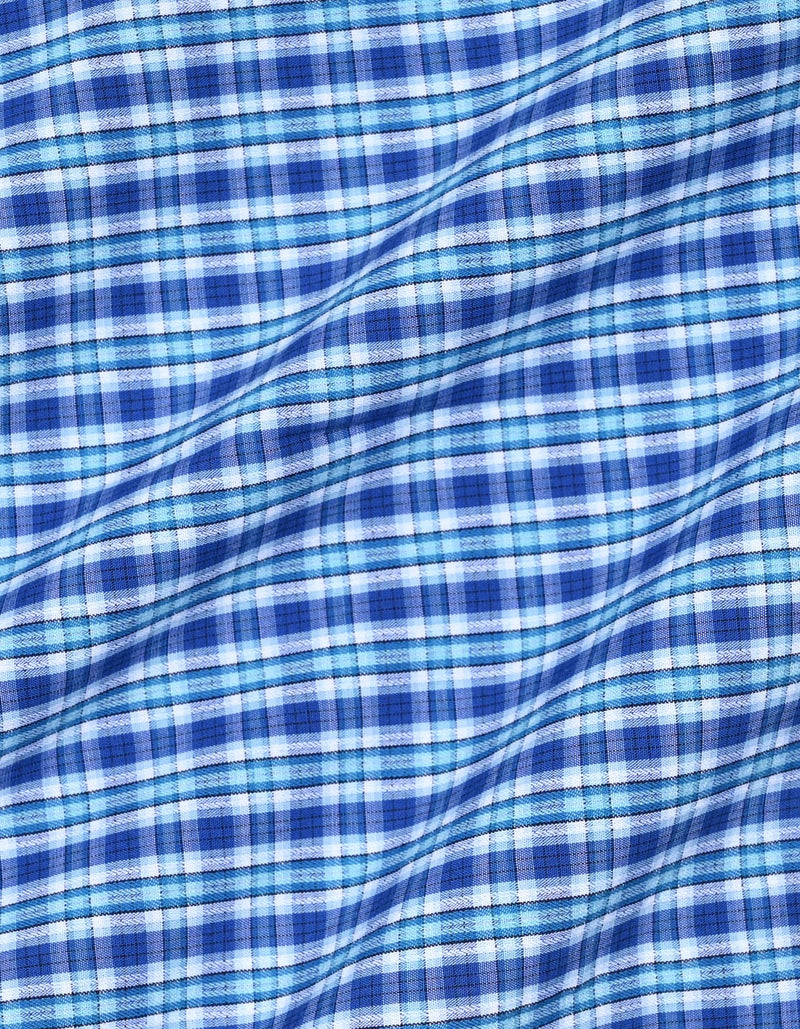 Sky Blue Casual Check Shirt
