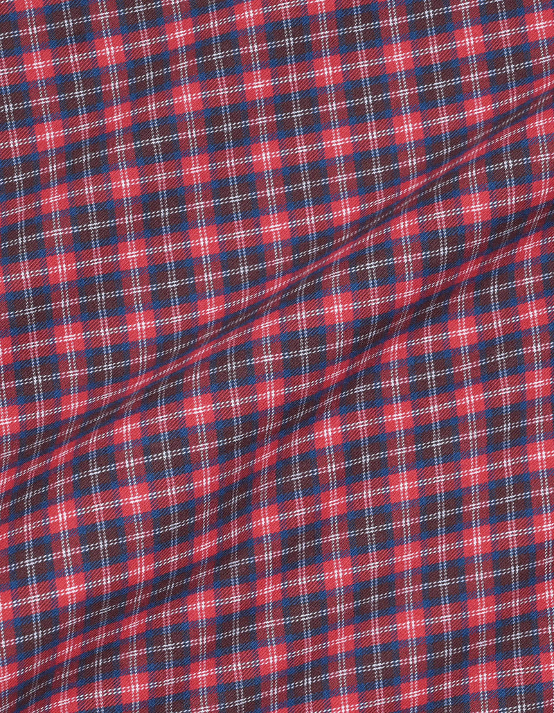 Easy Care Casual Red Check Shirt