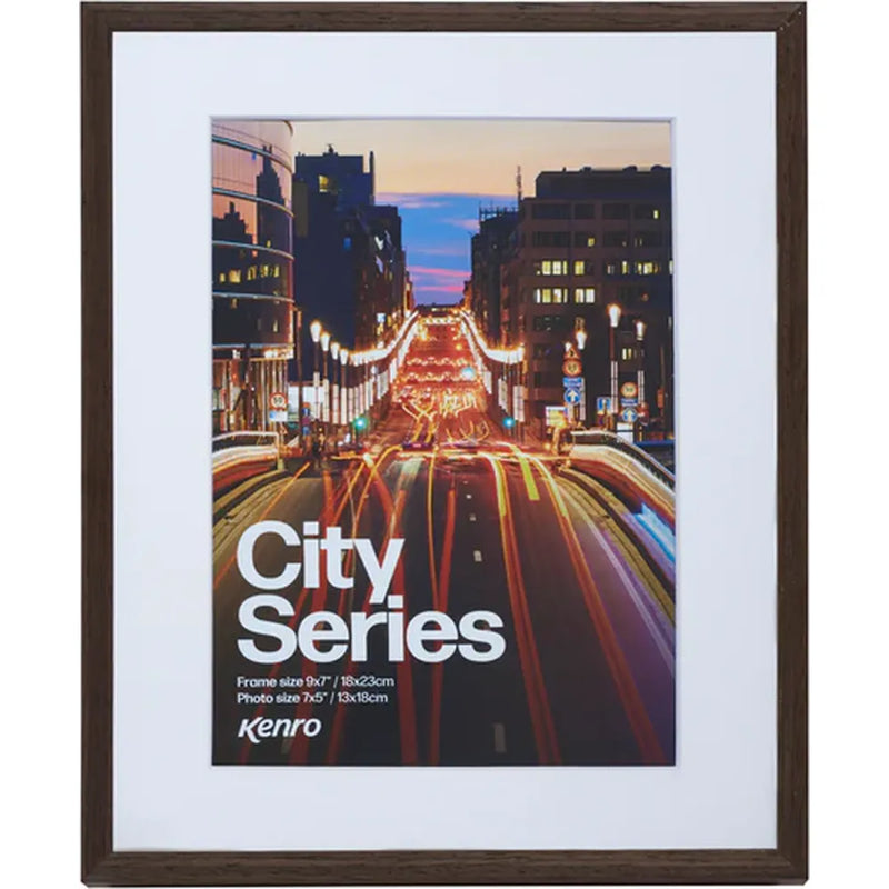 Kenro City Series Photo Frame 8x6" - Brown