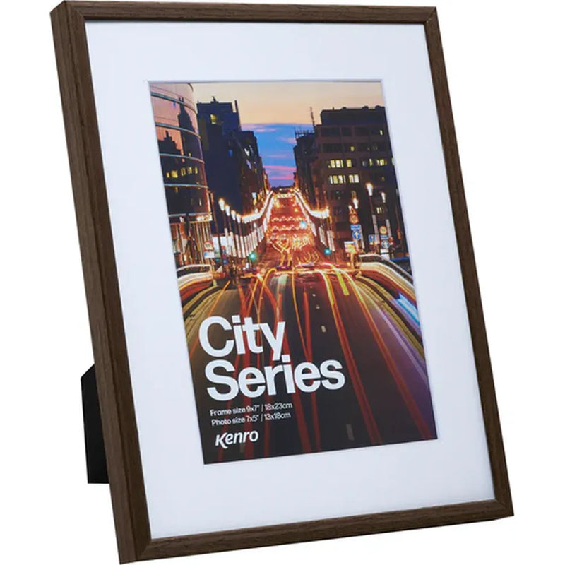 Kenro City Series Photo Frame 8x6" - Brown