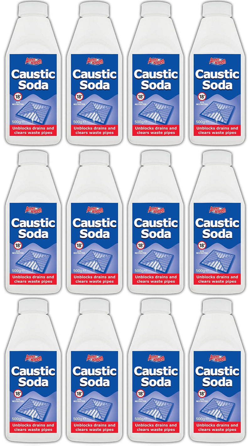 12 x Amokleen Caustic Soda 500G