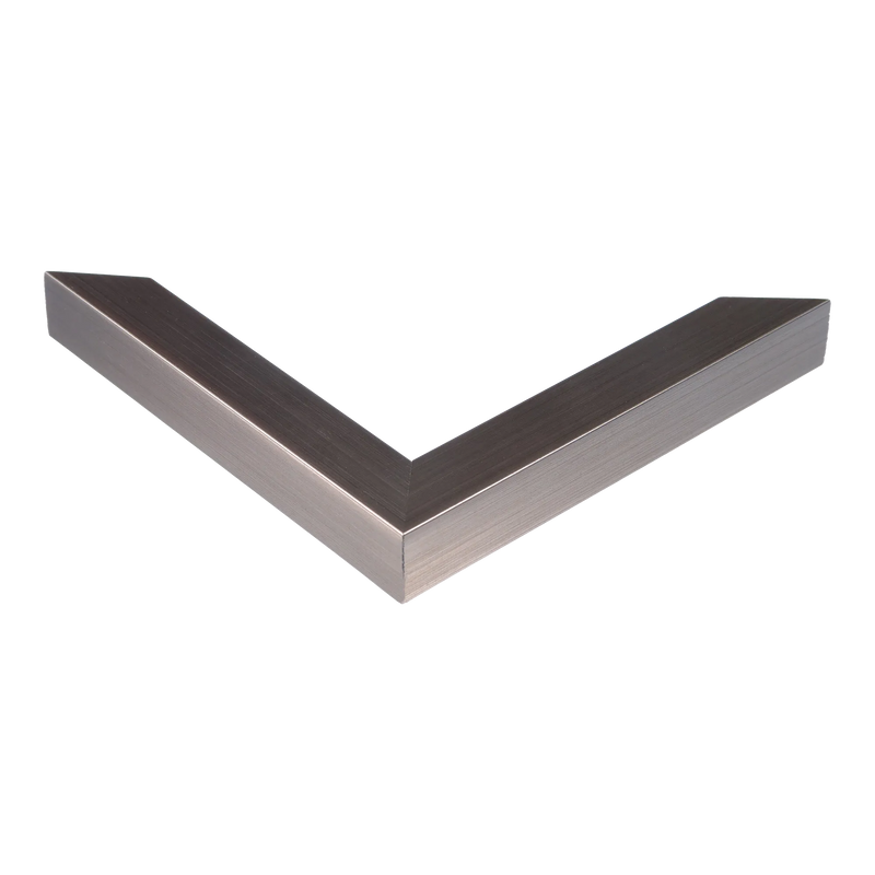 Cube Brushed Pewter Picture Frame, 15x19"