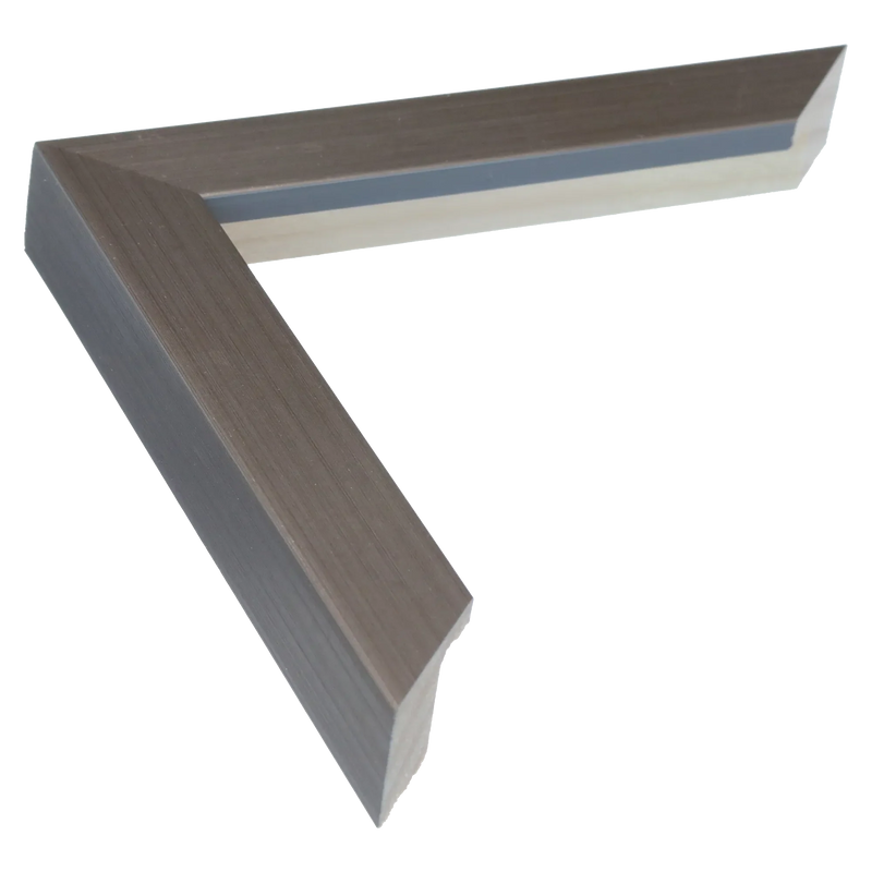 Cube Brushed Pewter Picture Frame, 15x19"