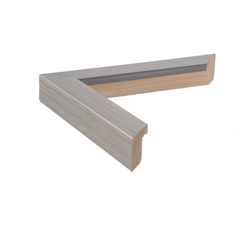 Cube Brushed Silver Picture Frame, 33x95cm