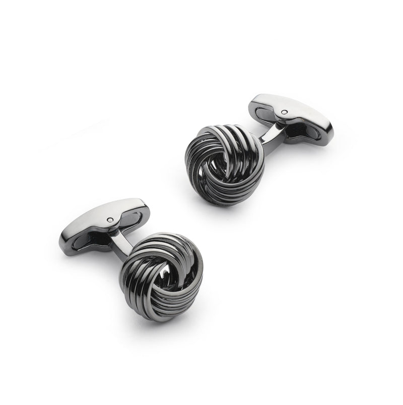 Knot Cufflinks In Gunmetal