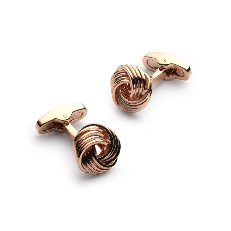Knot Cufflinks In Rose Gold