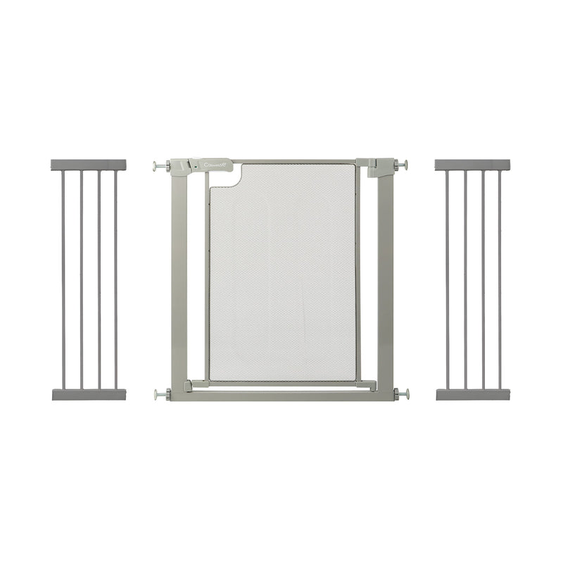 Callowesse Metal Mesh Baby Stair Gate - Ash Grey