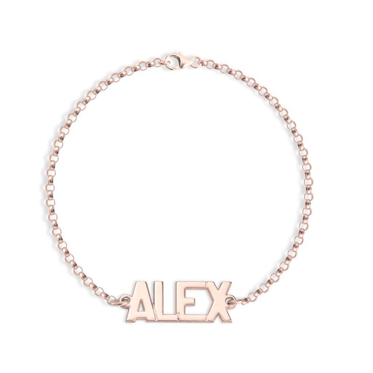 Capital Custom Name Bracelet