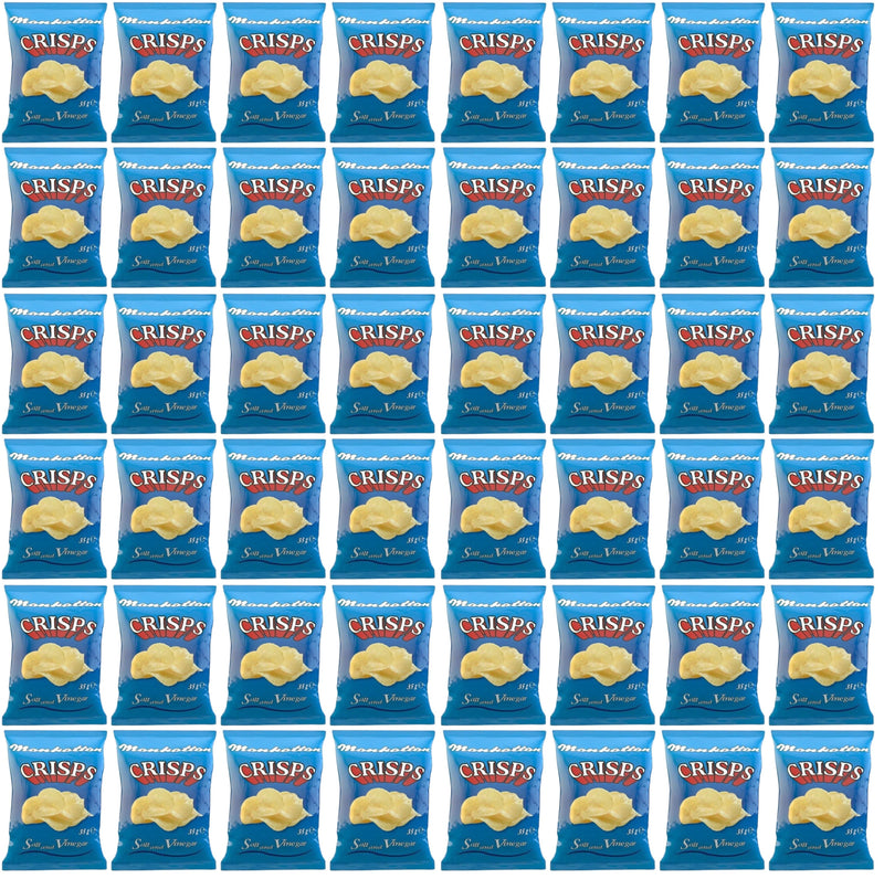 48 x Manhattan Crisps Salt And Vinegar 35G