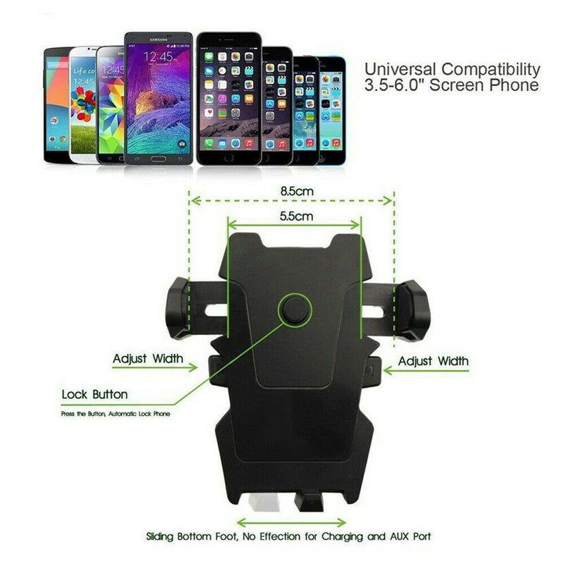 Car Phone Holder Universal Suction Mount Dashboard Windscreen Air Vent Mobile Black