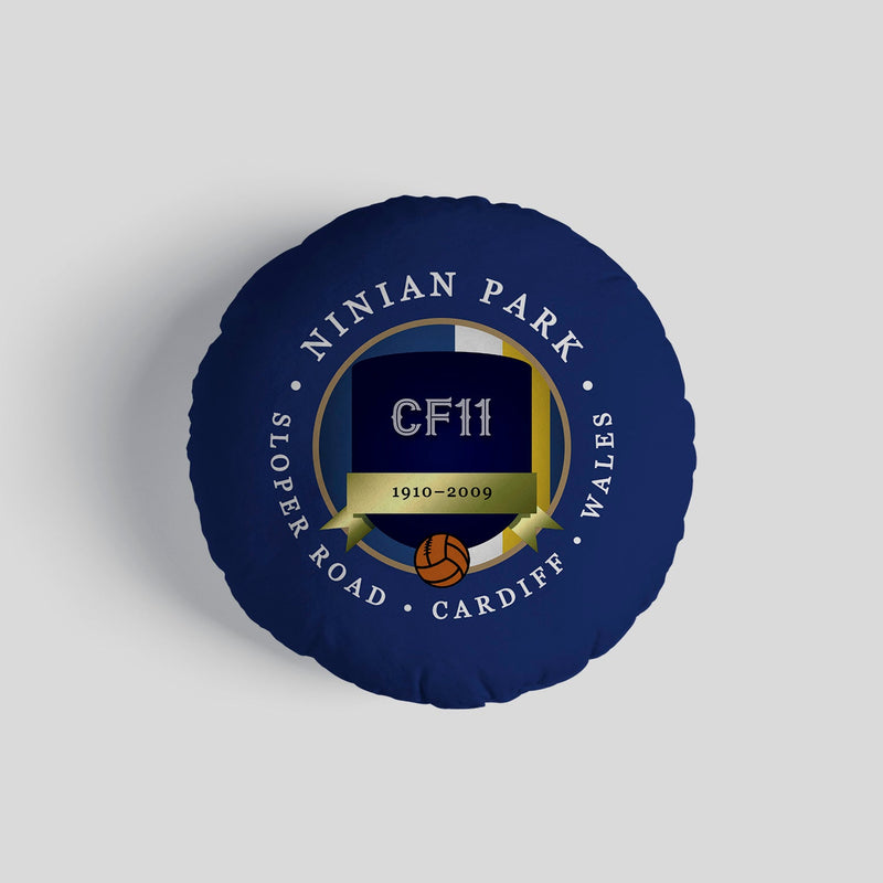 Cardiff Ninian Park - Football Legends - Circle Cushion 14"