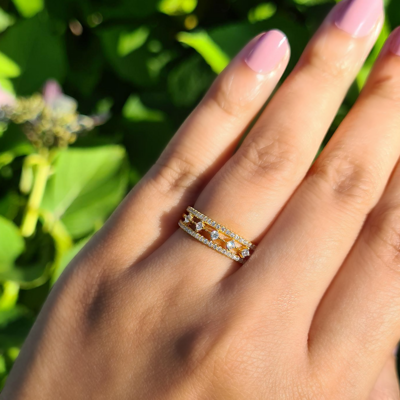 Celeste Stacking Ring Set in Gold