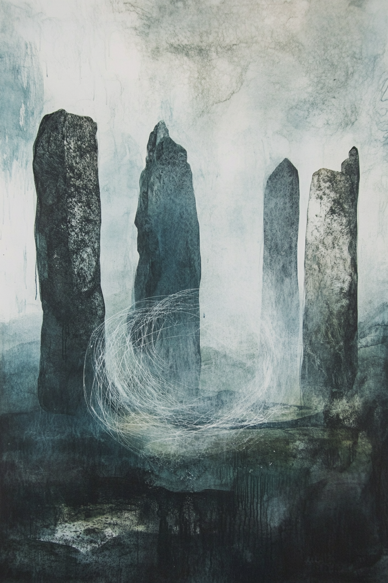 Celestial Stone Circle Canvas