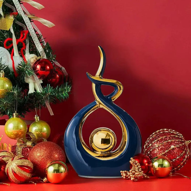 Modern Ceramic Feng Shui Wealth Ornaments - Prosperity Home Décor for Living Room, Home, Office