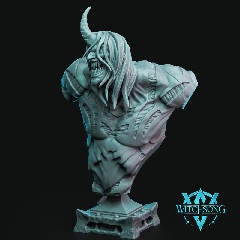Champion of Wrath Bust – 12K Resin D&D Display Piece (With Base)