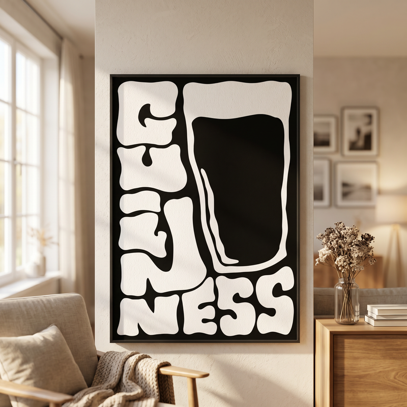 Funky Guinness Typography - A5 Print