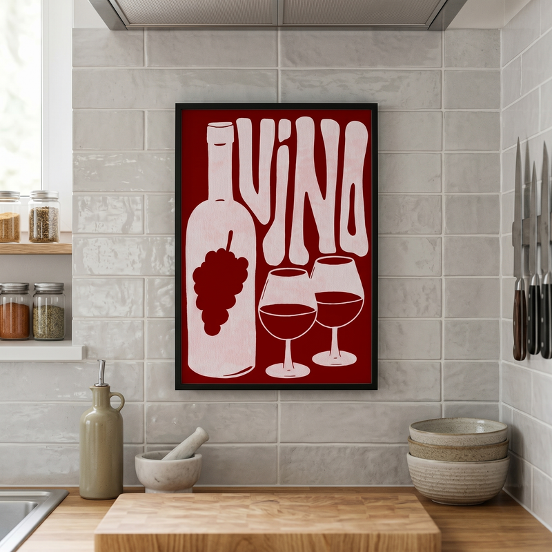 Funky Vino - A5 Print