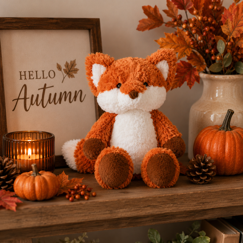 35cm Fox Toy Autumn Decoration