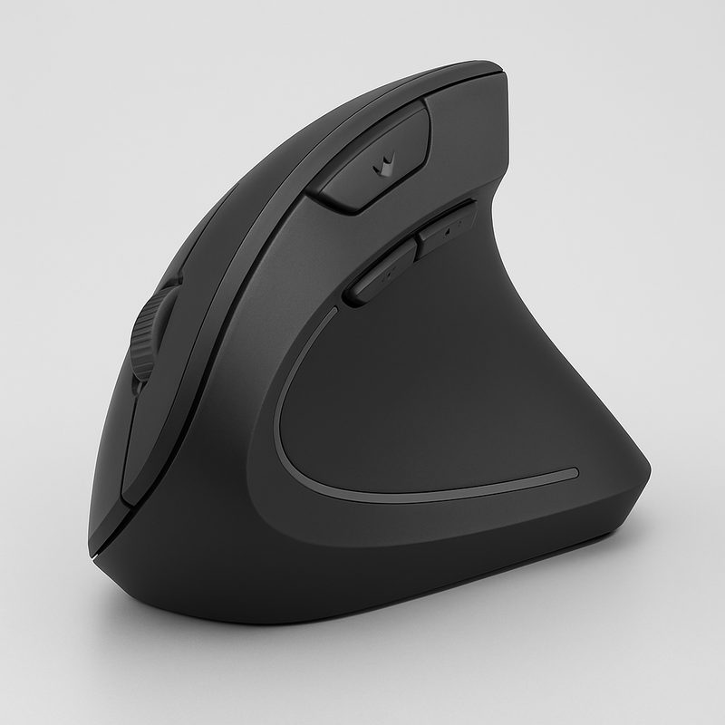 Ergonomic Vertical Wireless Mouse 2.4GHz – 6 Button Optical Mice with 3 Adjustable DPI (800/1200/1600) for Laptop, PC & Desktop Computers