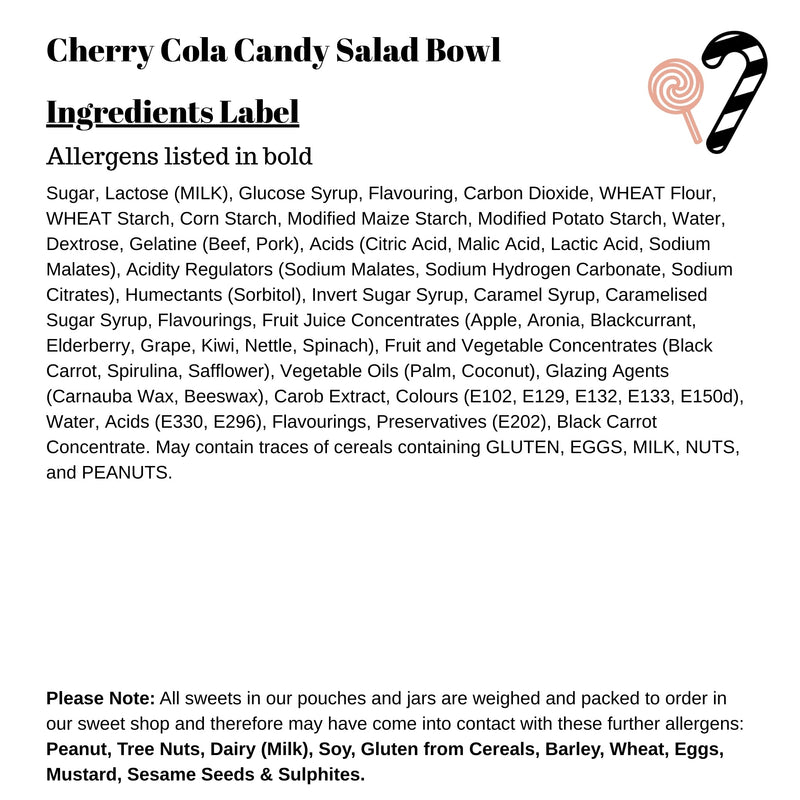 Cherry Cola Candy Salad Bowl 700g