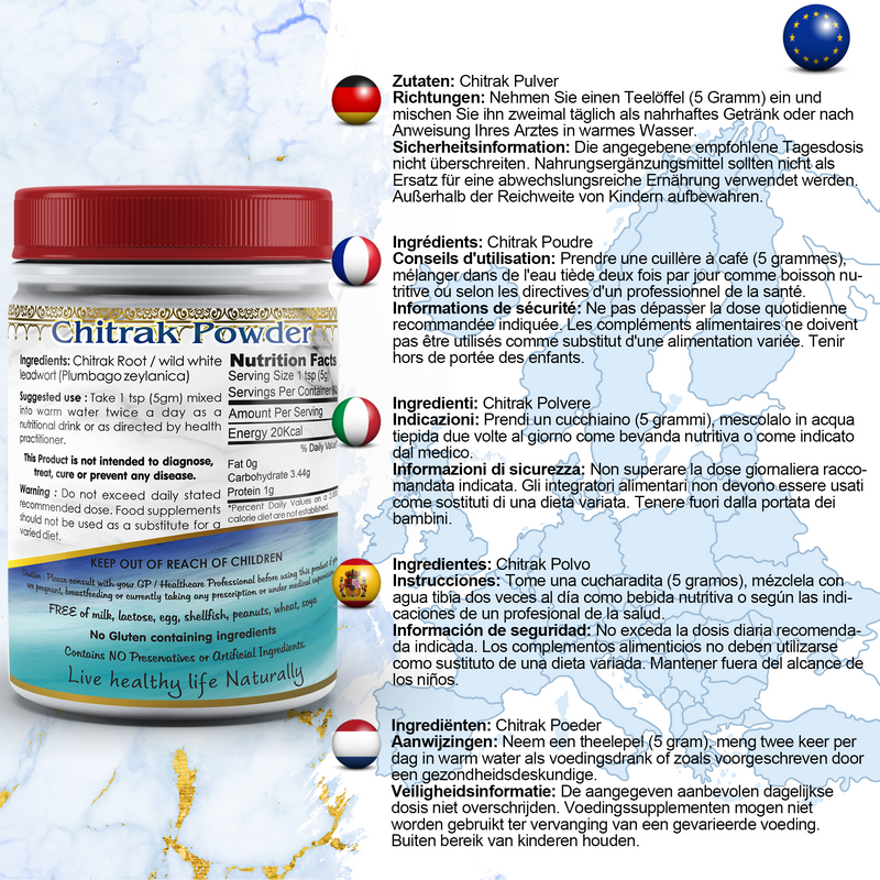 DivyaHerb Chitrak Root Powder 100 gram - Daily Wellness Support