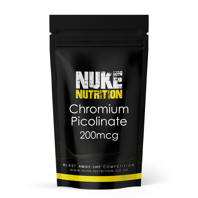 Chromium Picolinate 200mcg Tablets Blood Sugar Regulator - Aids Protein Synthesis - Fat Blocker