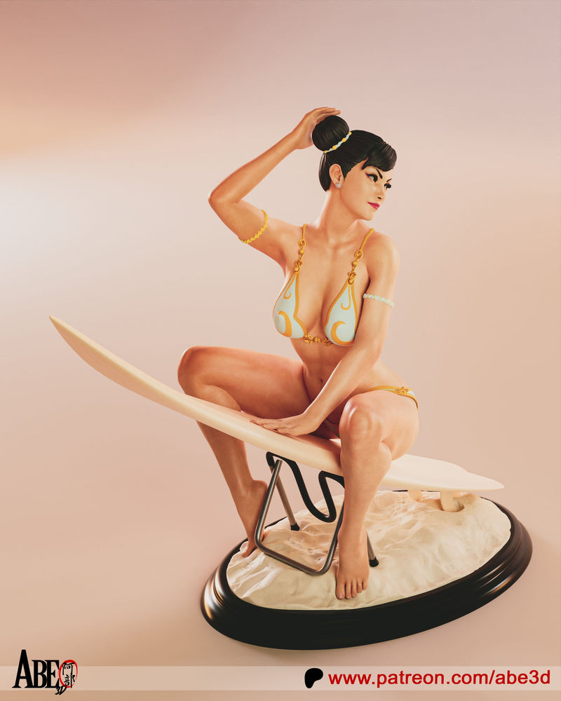 Chun Lee Surfing Street Fighter Figurine