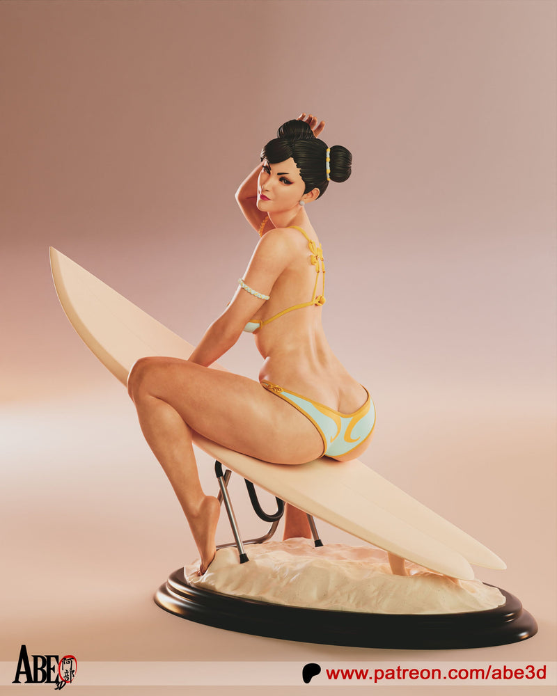 Chun Lee Surfing Street Fighter Figurine