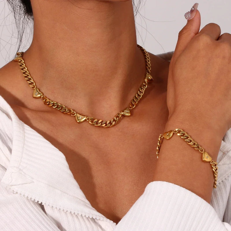 Effie Cuban Heart Bracelet