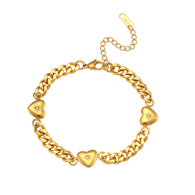 Effie Cuban Heart Bracelet