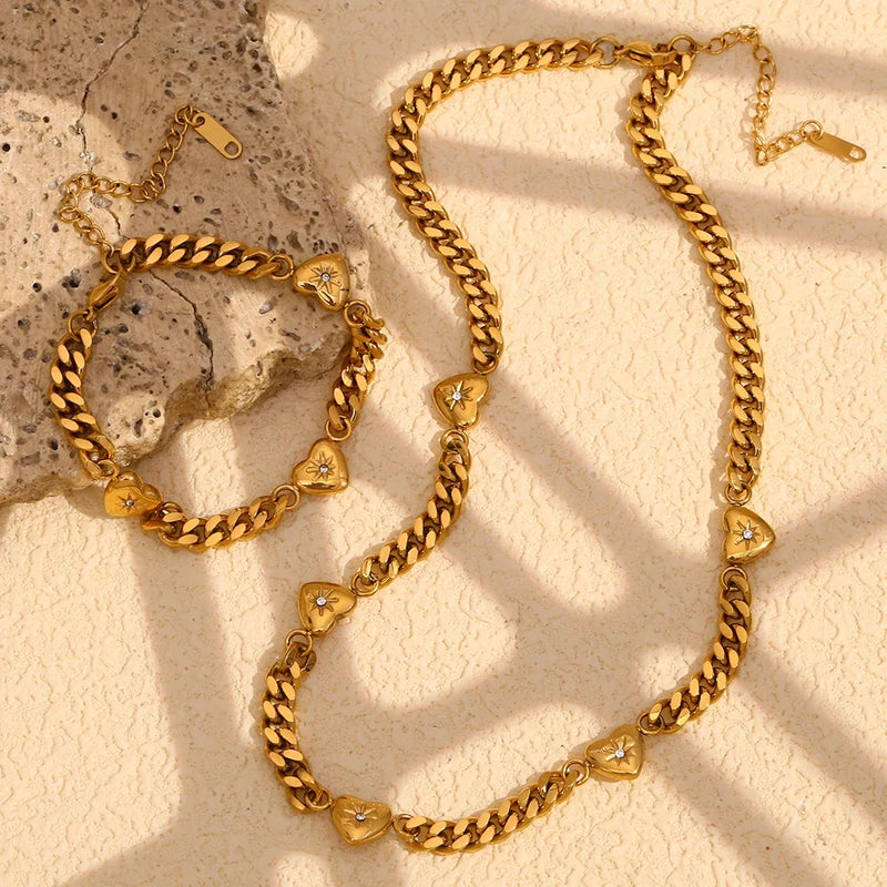 Effie Cuban Heart Bracelet