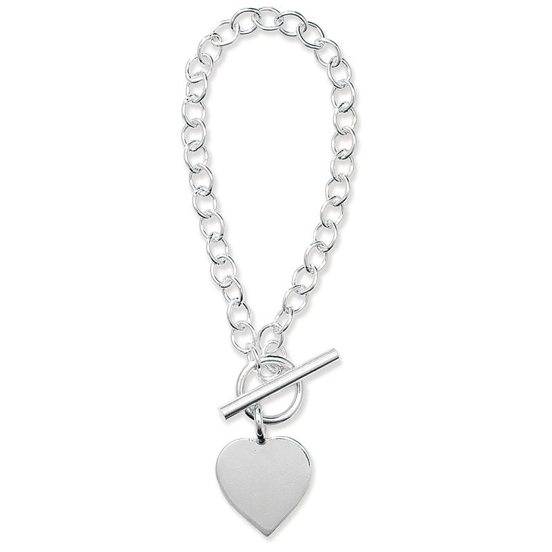 Chunky T-Bar Heart Bracelet