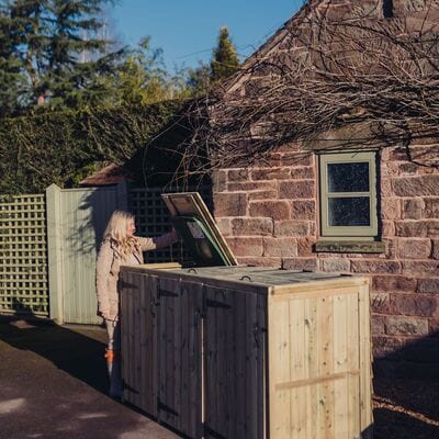 Churnet Valley Deluxe Triple Bin Store