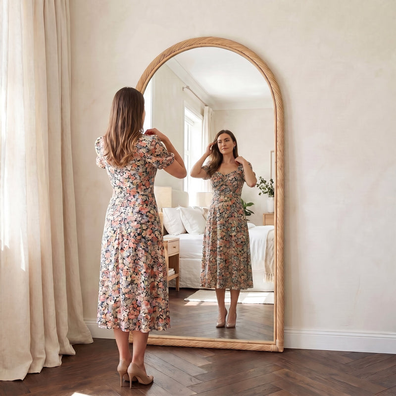 Citra Teak Leaning Mirror