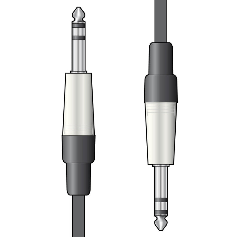 Chord / Citronic 6.3mm Stereo TRS Jack to 6.3mm Stereo TRS Jack Audio Lead 1.5m