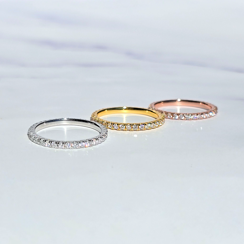 Classic Full Eternity Ring  (1.8 mm) in Sterling Silver