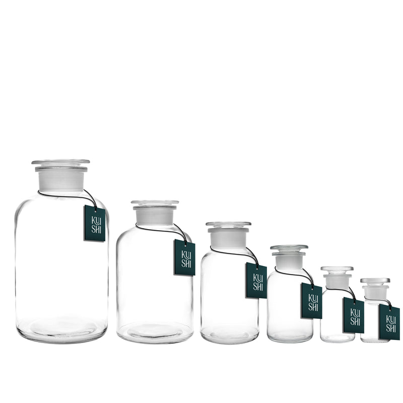 Clear Glass Apothecary Jars