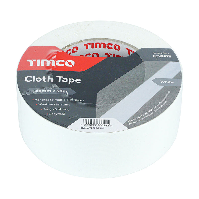 Cloth Tape - 50m - White
