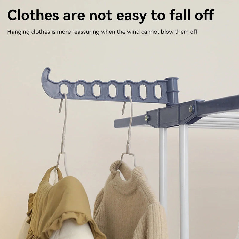 Foldable 4-Layer Drying Rack, Adjustable Towel Hanging Clothes Horse with Wheels