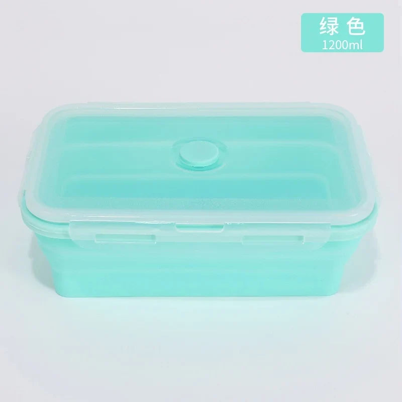 Collapsible Silicone Food Storage Containers with Lids & Vents - Kitchen Meal Prep Container Set