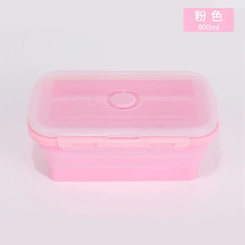 Collapsible Silicone Food Storage Containers with Lids & Vents - Kitchen Meal Prep Container Set