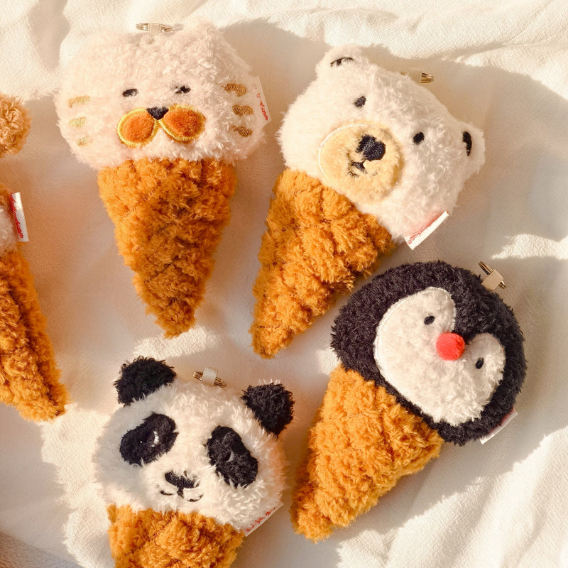 Daily White | Panda Ice Cream Cone Plush Charm