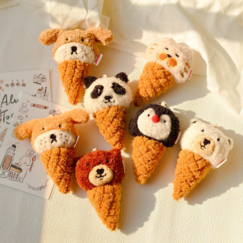 Daily White | Penguin Ice Cream Cone Plush Charm