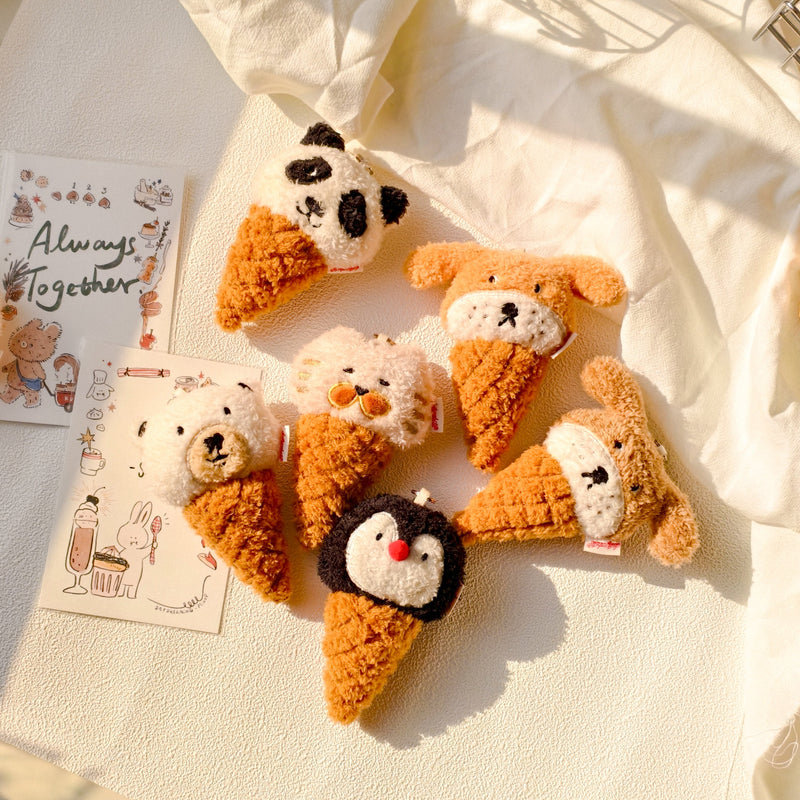 Daily White | Panda Ice Cream Cone Plush Charm